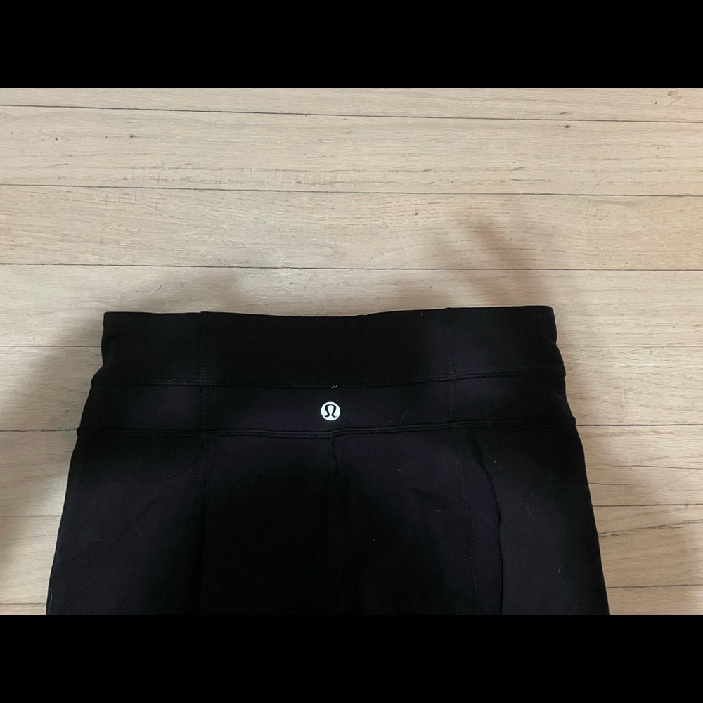 Black Straight Leg Full Length LuluLemon Legging
